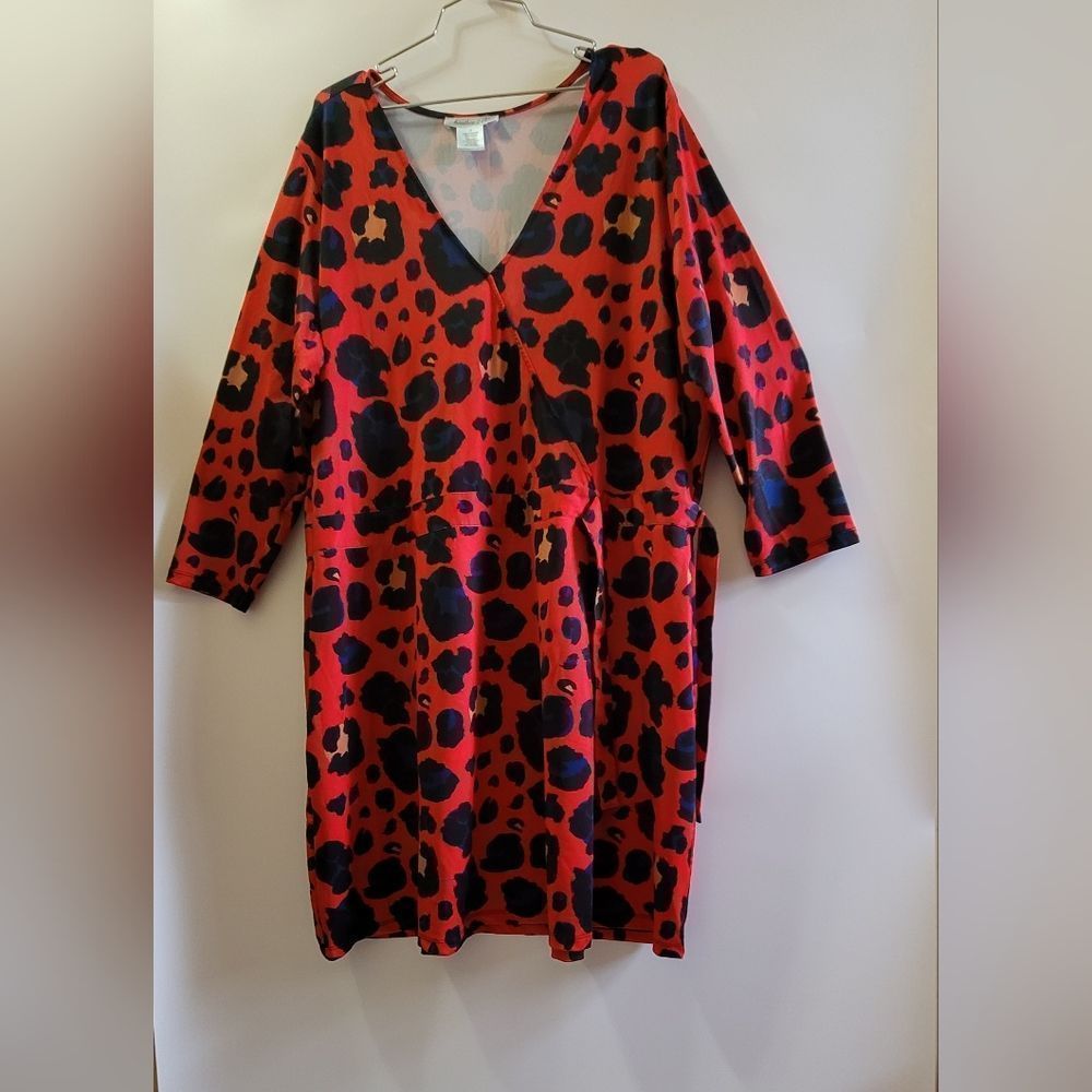 Red and blue patches - Plus Size -2X dress